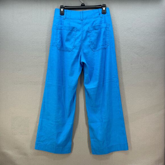 NWOT Maeve by Anthropologie Pants Women's 27/4 Blue The Colette Wide Leg Boho - Picture 3 of 13